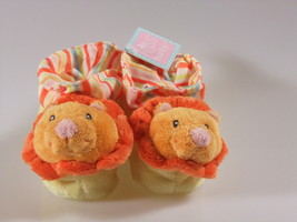 Russ Berrie Baby Booties Plush Lion Size 0-10 Months Great Gift Shoes New Rare - £8.25 GBP