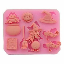 Halloween Fondant Mould Silicone Pumpkin/Witch/Frog Mold Cake/Cookie, Ice Cube - £11.61 GBP