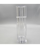 Kate Spade NY Lenox Crystal Glass Bud Vase Etched Stripe 7.5&quot; Cylindrical - $49.99