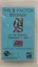 INXS - VINTAGE ORIGINAL 2/1/1991 WHISKEY SHOW LAMINATE BACKSTAGE PASS *L... - $25.00