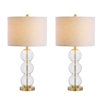 Set Of 2 Table Lamps Bella 27&quot; Glass Triple-Sphere Led Table Lamp Contemporary B - £132.29 GBP