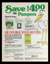 1983 Pampers Teddy Bear Baby Diaper Circular Coupon Advertisement - £14.87 GBP