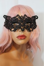 New Black fox lace crochet  party sexy mask Costume - £14.99 GBP