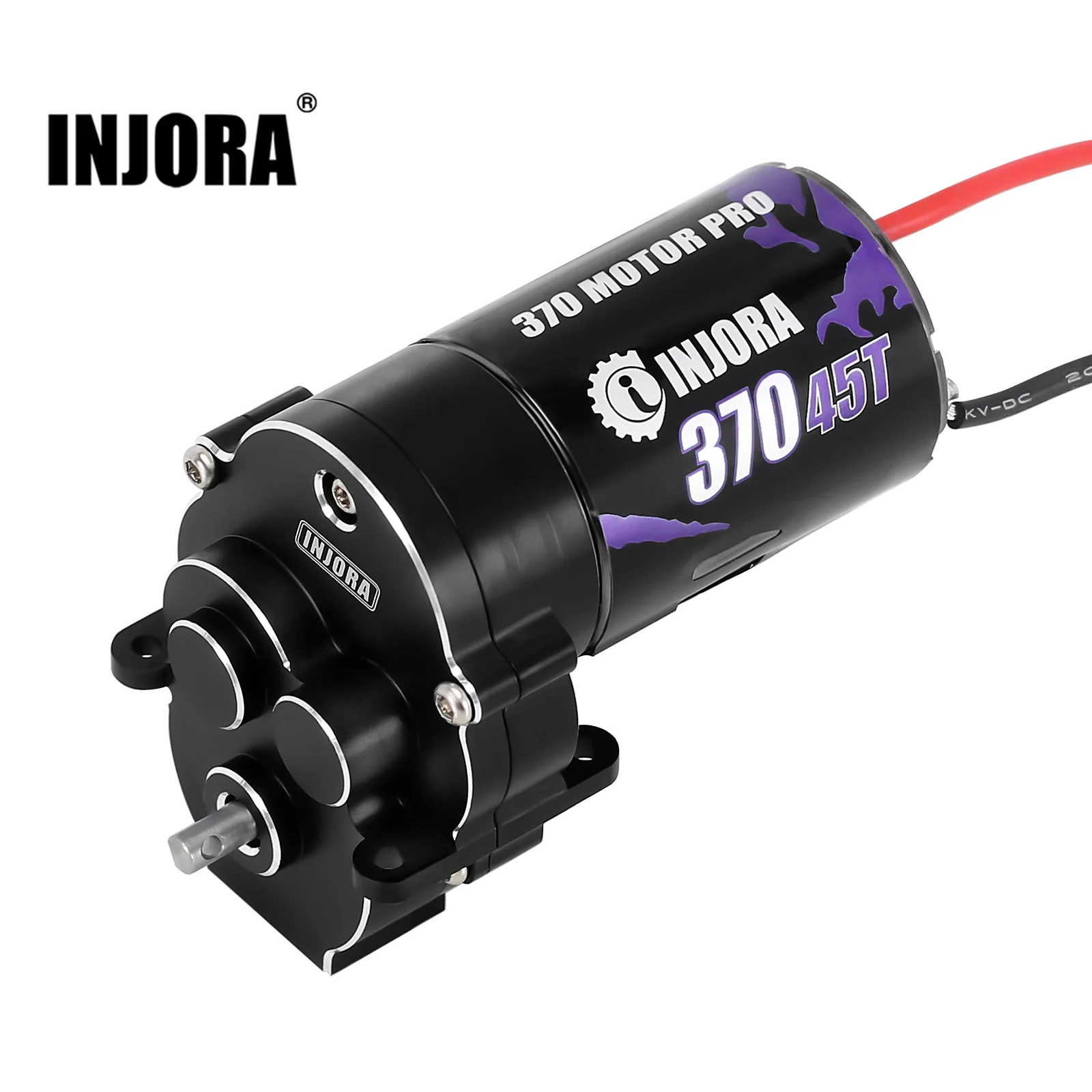 INJORA CNC Aluminum Complete Transmission with 370 Brushed Motor 45T for 1/18 RC - £39.85 GBP
