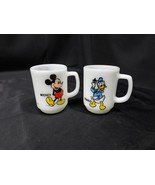 1980s Pepsi Series - Mickey Mouse &amp; Donald Duck Mugs Anchor Hocking Milk... - $25.99