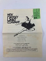 1985 Souvenir Program New Jersey Ballet Company Presented by Friday Even... - £11.34 GBP