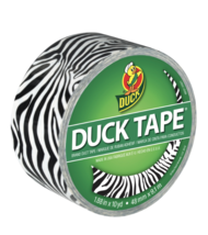 Duck Brand Duct Tape, 1.88&quot; W x 10 Yards Long, Black Zig-Zag Zebra - $10.95