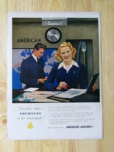 Vintage 1951 American Airlines Hostess Full Page Original Ad - 921 - $6.64