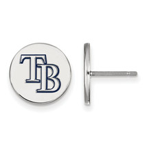 SS MLB  Tampa Bay Rays Small Enamel &quot;TB&quot; Disc Earrings - £74.98 GBP
