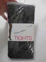 Capelli Jet Black Rose Pattern Panty Hose Size M/L - £11.86 GBP