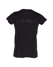 Balmain Classic Logo T-Shirt In Print Cotton Men Black Xs - $132.05