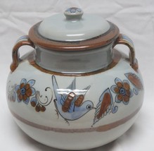 TONALA El Palomar Tureen Bean Pot Ken Edwards Blue Bird/Butterfly Mexico - £115.88 GBP