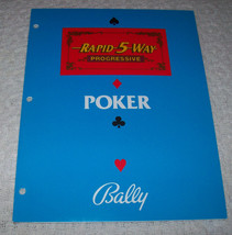 R API D 5 Way Poker Original C ASIN O Slot Machine Sales Flyer Brochure 1989 - £13.97 GBP