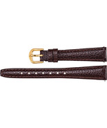 Ladies 12mm Regular Brown Leather Textured Calf Padded Watch Strap Band - £22.55 GBP