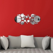 3D Mirror Circle Decal Wall Sticker DIY Removable Art Mural Home Room Decor - £23.14 GBP