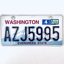 2018 United States Washington Evergreen Passenger License Plate AZJ5995 - £14.78 GBP