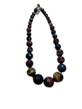 Jay King Multicolor Faceted Tigers Eye Necklace with 925 Facets - $113.85