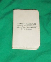 Vtg Baptist Hardware Sporting Good Distributor Shawnee Oklahoma Old Address Book - £43.00 GBP