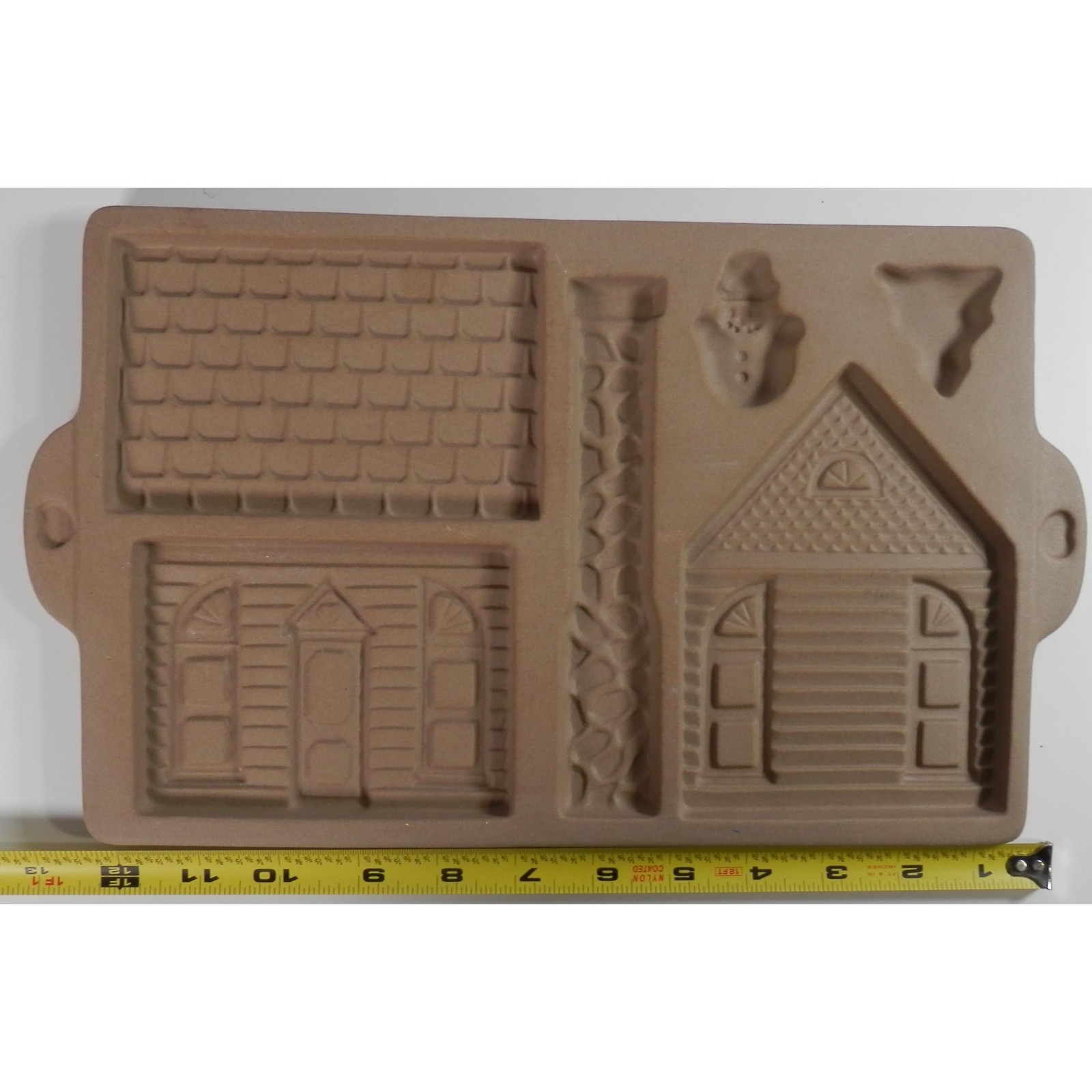 Vtg 1992 Gingerbread House Stoneware Oven Baking Mold Holiday 5.5" Item image 5