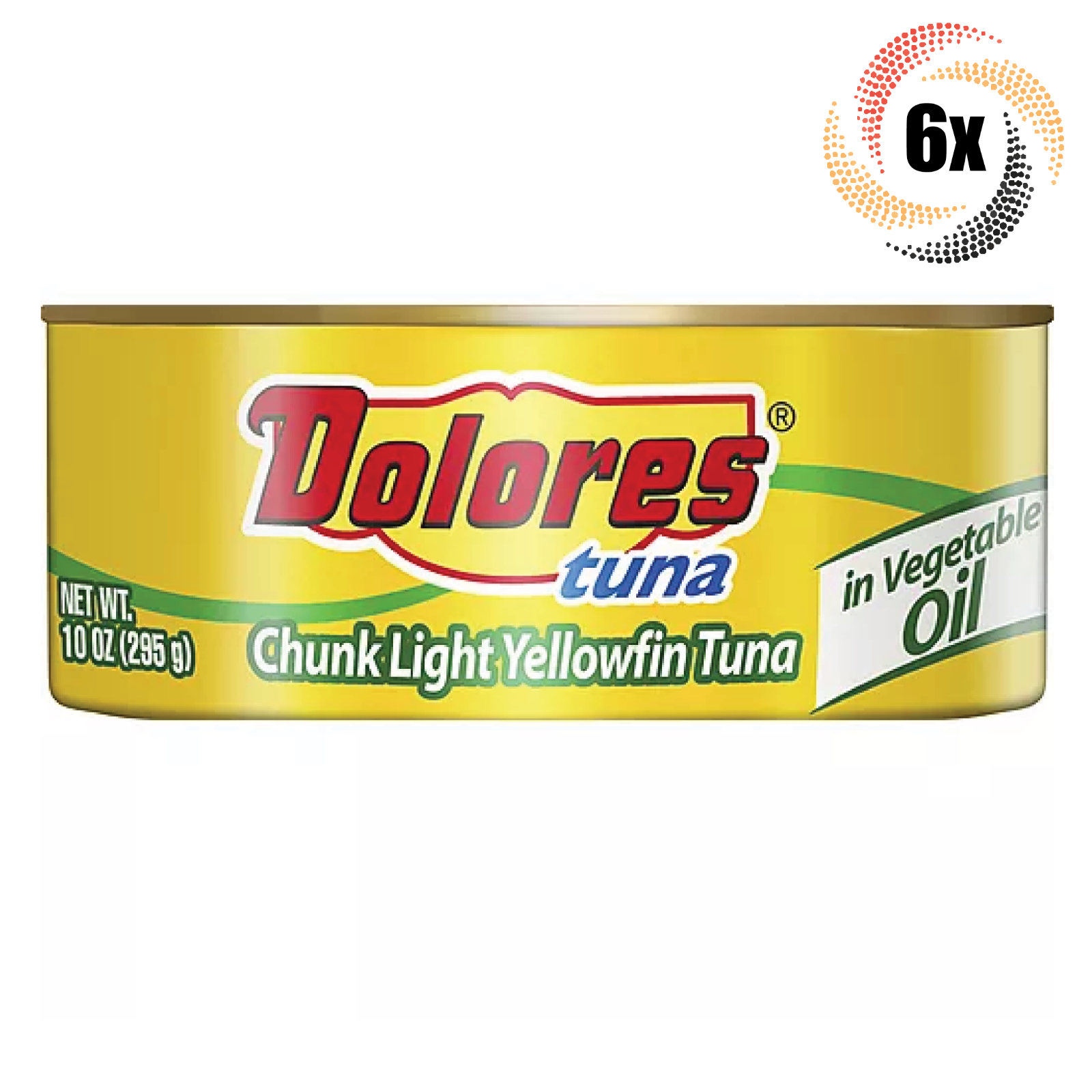 6x Cans Dolores Chunk Light Yellowfin Tuna In Vegatable Oil | 10oz | Eas... - $43.72