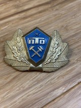VTG PTO Cockade Wings Cap Badge Vocational Education USSR Russia Military KG JD - £13.93 GBP