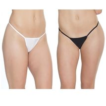 Angelique Coquette Women&#39;s G-String Panties- Low Rise Lycra Micro Thong G String - £18.13 GBP
