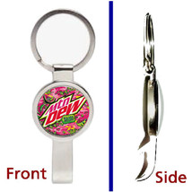 Mountain Mt Mtn Dew Major Melon Pendant or Keychain and metal bottle opener - £10.00 GBP