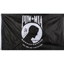 2x3 POWMIA Pow Mia Pow/Mia Flag 2&#39;x3&#39; House Banner Grommets Nylon Poly - £14.38 GBP