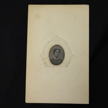 Daguerreotype Tintype Women Photograph Antique Embossed Card  3.8&quot; x 2.3&quot; CDV - $7.83