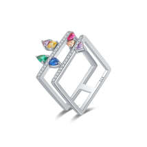 Double Square Women Ring Designed by venus - £56.44 GBP