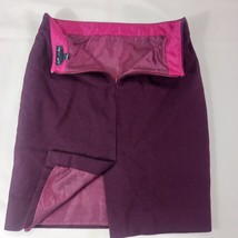J Crew The Pencil Skirt Women's Purple/Wine Wool Blend Rear Zipper Size 00 image 13