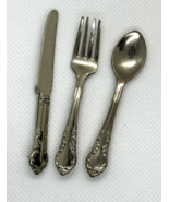 Vintage  Set of Silverware Lapel Pins, Set of 3, Knife Fork Spoon, Novelty - £15.45 GBP