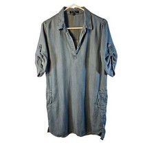 Velvet Heart Womens Tencil Shift Dress Chambray Real Pockets Medium - $19.99