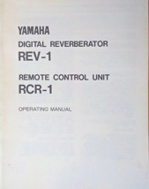 Yamaha REV-1 Rack Mount Reverb Original Operation Owner&#39;s Manual Book, J... - £27.05 GBP
