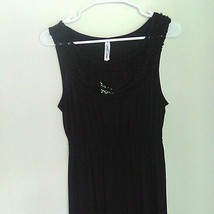 White Mark summer dress black sz Med embroidery - $35.64