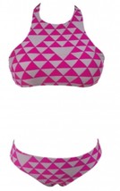 Pink and tan triangles bikini small  NWOT - $8.90