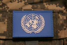United Nations Pvc Flag Patch With Hook Loop Backing 3 X 2 - £27.93 GBP