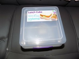 SISTEMA 1.4L Bento Cube PURPLE Lunch Meal On The Go School Work Storage ... - £10.38 GBP