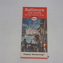 Vintage ESSO Baltimore &amp; Vicinity Road Map 1964 - $10.88