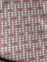 2/3 Yard Vintage Raised Double Jersey Knit Fabric Pink Butterflies Green Dots - $23.15