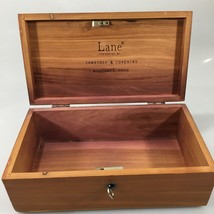 Lane Mini Cedar Wood Hope Jewelry Box Chest With Key Vintage Sylvania OH - £34.92 GBP