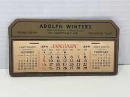 1944 Vintage Unused Vintage Advertising Desk Calendar Floral Design Cali... - $29.48