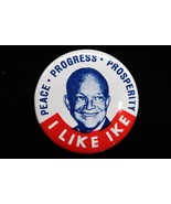 Vtg 1980 Repro Dwight D. Eisenhower 1952 Campaign Button I Like Ike - $186.49 MXN