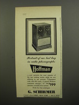 1952 G. Schirmer Hoffman Radio-Phonograph Ad - Portrait of our best buy - $18.49