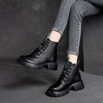 women shoes Autumn Winter genuine leather Female boots women booties British Lac - £99.91 GBP