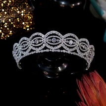 New Baroque Luxury Cubic Zirconia Bridal Crown Retro Tiaras Crystal Headdress Wo - £98.59 GBP