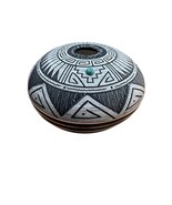 Gerald Pinto Navajo Native American Olla Pot Black White Copper Turquois... - £59.17 GBP