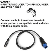GARMIN 8-PIN TRANSDUCER TO 4-PIN SOUNDER ADAPTER CABLE - $29.00