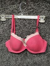 Gilligan and Omalley Bra Women 38C Pink Favorite Demi Cup Underwired - £9.00 GBP