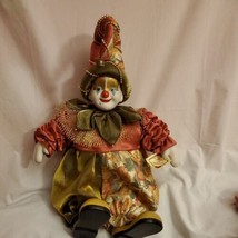 Vintage Collector&#39;s Choice Genuine Fine Bisque Porcelain Jester Sitting Clown  - £55.69 GBP